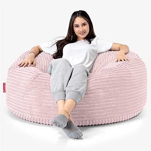 Lounge Pug, 'Mammoth' Sofa Sitzsack XXL, Riesensessel, Cord Rosa