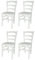 t m c s Tommychairs - Set 4 sillas Venezia para Cocina y Comedor, Estructura en Madera de Haya barnizada Color Blanco y Asiento tapizado en Polipiel Color Blanco