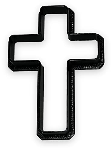 Ausstechform Kreuz mit leicht zu drückendem Design, für religiöse Feiern (10,2 cm)