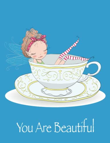 Sketchbook For Girls: Fairy Teacup Cover: Girls Drawing Pad; Sketch Book for Young Girls; Plain Blank Paper for Drawing, Doodling, Coloring, Writing and Journaling - 110 Pages (8.5 X 11)