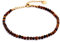 BERGERLIN Tigerauge Fußkette braun - facettiertes, braunes Fußkettchen - Gold - M-L