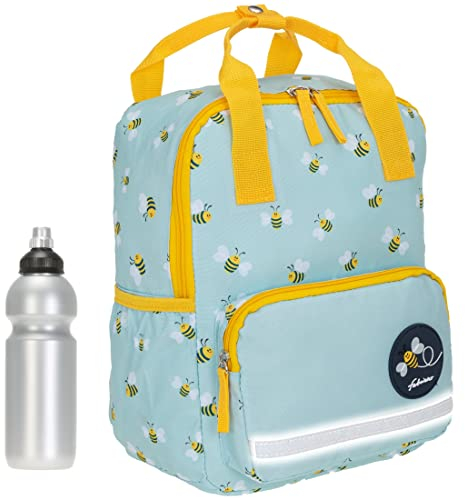 Fabrizio Rucksack Mädchen Jungen Kinder Rucksack Set 2 Teile Kinderrucksack Backpack Kids Kindergartenrucksack 20644 + Trinkflasche (Bees 2300)