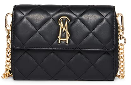 Steve Madden Damen Geldbörse Crossbody Carina Umhängetasche, Schwarz