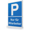 FLAGLY Premium Schild Parken nur für Mitarbeiter 30x20cm aus 3mm Alu Dibond inkl. Bohrungen MADE IN GERMANY - stabiles Hinweisschild/Warnschild, wetterfest & UV-beständig