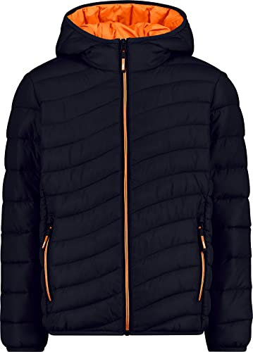 CMP - Kid Jacket Fix Hood, Boy, Black Blue, 116