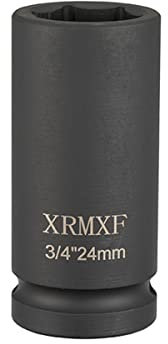 24mm Sechskant-Kraft-Stecknuss 3/4 Schlagschrauber-Nüsse, (Länge: 80 mm)