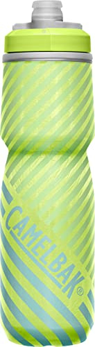 CAMELBAK Podium Chill Outdoor-Sport-Wasserflasche, Quetschflasche, Laufen, Fahrrad, Wanderung Streifen Limette/Blau