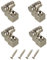 HUAREW Guitar Roller String Trees Retainer String Guides für E-Gitarre Bass mit Schraube, 4 Stück(Silber)