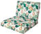 PillowPrim, Stulhkissen, Kissen für Rattansessel, Outdoor, Auflage, Palettenkissen, Sitzkissen, Rattanmöbel, Weiße Blumen, 60 x 60 cm