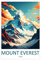 FISH DRAGATE Mount Everest Reise-Leinwand-Poster, Wandkunst, Wohnzimmer, ästhetische Schlafzimmerdekoration, rahmenlos, 40 x 60 cm