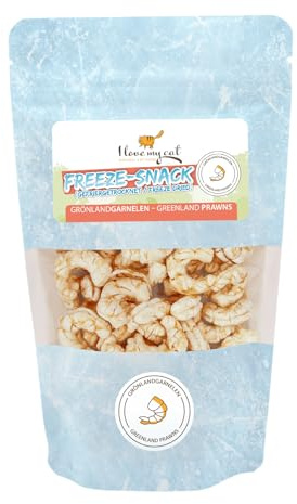 I Love My Cat Freeze-Snack für Katzen mit Grönlandgarnelen – 25 g – Gefriergetrocknete Leckerlis, Proteinreich, Getreidefrei, Kohlenhydratarm & Leicht Verdaulich