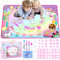 Nabance Malmatte mit Wasserstift Wasser Matte Doodle 100*80cm Wassermalmatte Super Groß XL Drawing Matte Wassermalmatte mit 3 Wasserstift 18 Ziehform Zeichnungsheft Geschenke für Kinder Mädchen Junge