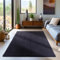 Carpetsale24 Teppich Wohnzimmer Einfarbig Moderne Design Schwarz 140 x 200 cm - rutschfest Kurzflor Teppich für Schlafzimmer Extra Weich und Flauschig - Waschbarer Teppich Esszimmer Küche