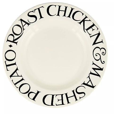 Emma Bridgewater Black Toast Roast Chicken 10 1/2 Inch Plate
