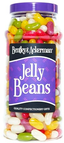 Jelly Beans Sweets - (800g) Original Retro Jelly Beans Sweets Gift Jar By Bentley & Ackerman's Sweet Shop.