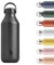 Chilly's Series 2 Gourde - Bouteilles isothermes en Acier INOX avec Double paroi, col Souple et poignée de Transport - All Abyss Black, 500ml