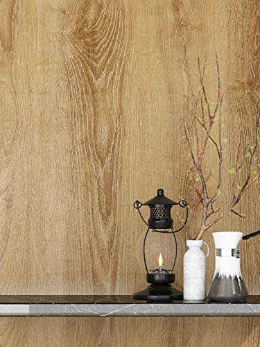 FunStick 40CM x 12M Papel Pintado Aspecto Madera Película Autoadhesiva para Muebles Película Decorativa Adhesiva Papel de Contacto PVC Impermeable Papel Tapiz para Encimera Armario Puerta Mesa