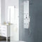 BaraSh Duschpaneel Glas 25×44,6×130 cm Weiß Duschpaneel Eckmontage Duschpaneele Komplett