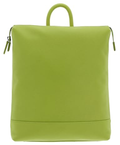 Damen-Rucksack aus Leder, lässiger Tagesrucksack, Grün, M