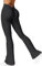 YEOREO Damen Flared Leggings V Back Taille Scrunch Workout Leggings High Waisted Butt Lifting Nahtlose Gym Yoga Schlaghose Leggings Schwarz XS