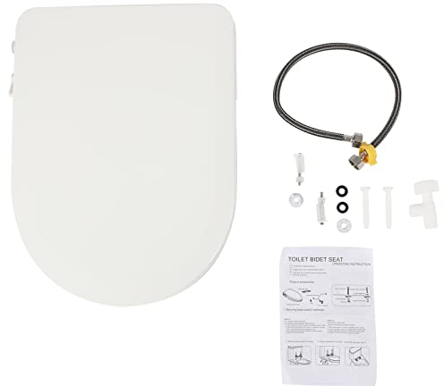 Abattant de WC bidet avec double buses auto-nettoyantes, spray d'eau naturelle, abattant de WC avec double système de buse pour l'hygiène intime