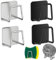 Gudemoore 4 Pièces Porte Eponge Evier Cuisine,Range Eponge Evier Auto Adhesif,Support Eponge Evier Cuisine,Porte Éponge Cuisine en Acier Inoxydable,pour Le Rangement de Cuisine et Salle de Bain