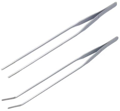 Henmeili Pinces Courbées Longues de 27 cm 2 pièces, Outils d'Aquarium et de Terrarium, Pinces d'alimentation pour Reptiles, Plantes Aquatiques et Terrarium