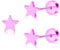 ZDE Women Earrings Flat Back Star Earrings Titanium Hypoallergenic Non-Nickel Cartilage Studs for Sensitive Ears Simple Classic 5mm Tiny Gold Screw On Stud Earring (Star-Pink)