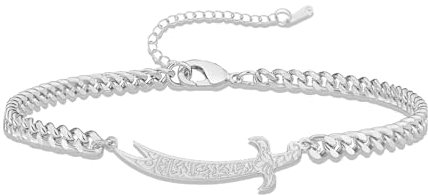 VASSAGO Zulfiqar Armband für Frauen Männer Edelstahl Imam Ali Schwert Armband Islamisches arabisches Geflochtenes Seil-Schnur Islam Muslimischer Schmuck