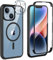 Leedia Handyhülle Kompatibel mit iPhone 14 Magsafe Hülle 360 Grad Ganzkörper Eingebauter Panzerglas Displayschutz Schutzfolie Case Stoßfest Schutzhülle für iPhone 14 6.1 Schwarz