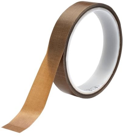 Teflonband Selbstklebend, 19mm X 10m Teflon Klebeband Hitzebeständig, Teflon Tape, PTFE Band, High Temperature Tape, Hitzebeständiges Klebeband für Vakuumiergerät, Handversiegelung, Impulsversiegelung