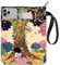 CRASPIRE Pochette de Livre Couvertures de Livre avec Fermeture à Glissière et Pochette Supplémentaire Tissu Femme Rêve Arbre Fleur Rectangulaire Protecteur Lavable Pochette D'Emballage Sac pour Livres