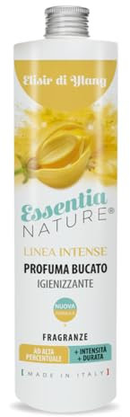 ESSENTIA Profumo per Bucato Linea Intense con Igienizzante, Profumatore Bucato per Lavatrice con Estratti di Oli Essenziali Naturali (Elisir di Ylang, 500 ml, confezione da 1)