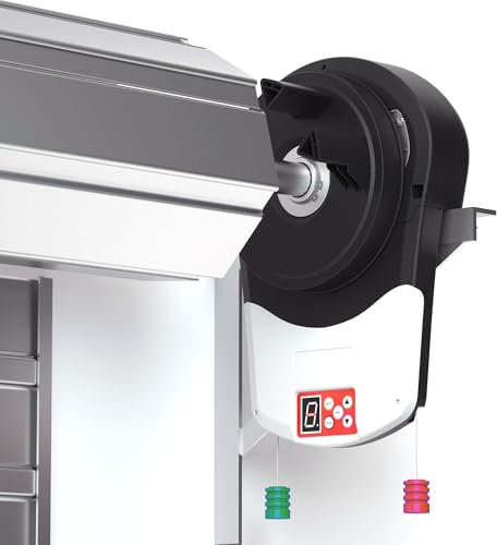 Automatic Roll Up Door Opener | Commercial Roll Up Garage Door Opener | Rollup Door Opener with 4 Remotes & Powerful 800N Motor for 22m² Rolling Doors | Compatible with Various Doors | Obstacle Detect
