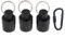 EXTRWORY 3 Pieces SDS Shank Screwdriver Bits Holder, Extension Bar Drill Storage Keychain Set Aluminum Alloy Black 40x35mm for Electric Drivers Hand-Held Drivers