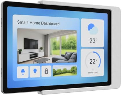 Cleverstation Slide-In Tablet Wandhalterung für Apple iPad mini 6/7 A17 Gen (8,3 Zoll) - Weiß