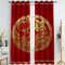 Vorhang Blickdicht Roter Chinese Vorhänge Asiatischer Stil Gardinen Wohnzimmer Schlafzimmer Verdunklungsvorhänge Thermovorhang 3D Druck Schallschutz Vorhang B 60 x H 150 cm a.2101