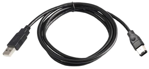 drburpily Cavo adattatore Firewires 6 pin a USB da 6 piedi per stampante ABS 1394 Firewires USB AM a 6 pin USB a scheda audio 1394, 1.8 metri