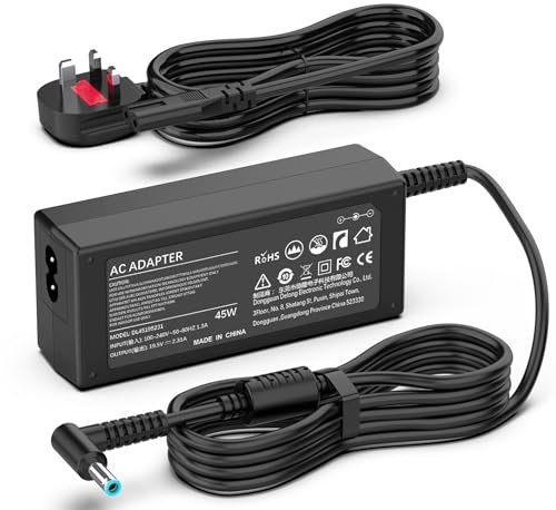 45W Laptop Charger for HP Pavilion 11 13 15, Elitebook 840 850, ProBook 430 440 G3 G4, Stream 11 13 14, Spectre X360 X2 11 13, Chromebook 11 14, Envy Ultrabook, Power Supply Cable Adapter【4.5 x 3mm】