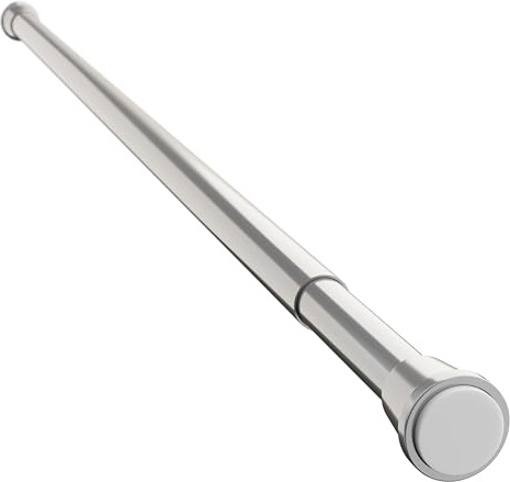 ALU DUSCHVORHANGSTANGE TELESKOPSTANGE WEISS CHROM BLAU KLEMMSTANGE DUSCHSTANGE ► Rostfrei - 7 Farben - 8 Längen ab 45 cm bis 300 cm TOP (Silber matt, 75-120 cm)
