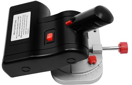 Fyssnn 220V Kappsäge Gehrungssäge 6000 U/min 90W Tischkreissäge mit HSS-Sägeblatt 0-45° Einstellbar Mini Schneidemaschine für Metall Holz Steine