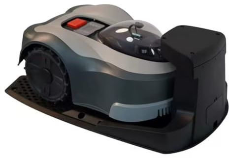 Mähroboter ohne Draht Begrenzungssystem mit 22cm Schnittbreite, 3 Klingen, 20-90mm Höhenverstellung, 320㎡/h Geschwindigkeit, Hindernisvermeidung, Regensensor, für Rasenflächen bis 6000㎡ & 24° Steigung