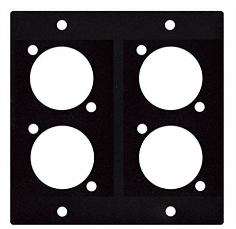 4 x XLR Modul f. Rackblende 2 Segmente, D- Loch