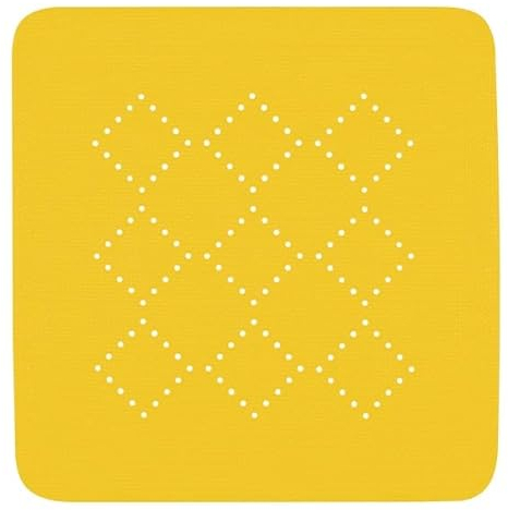 Spirella - Tapis Fond de Douche en Mousse PVC Alaska - Tapis de Bain Antidérapant avec Ventouses + Trous de Drainage Anti Moisissure - 55 x 55 cm - Jaune Soleil