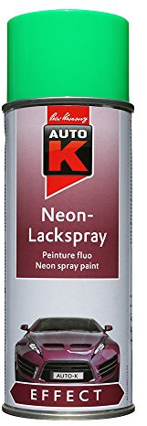 Aérosol Fluorescent Auto-K - Bombe Aérosol Spray de Peinture Fluorescente Auto Moto - Vert - 400 ml - Ref. 233090