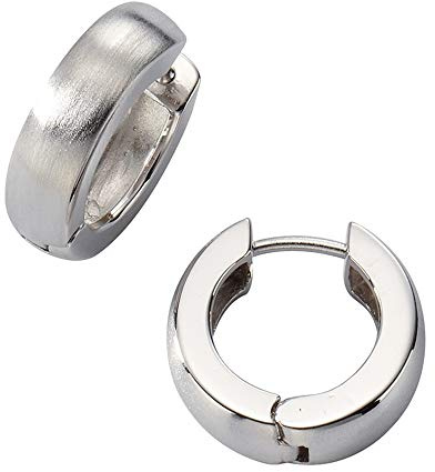 Zeeme Basic Unisex Ohrringe 925/- Sterling Silber 1,8cm rhodiniert weiß 500210129R