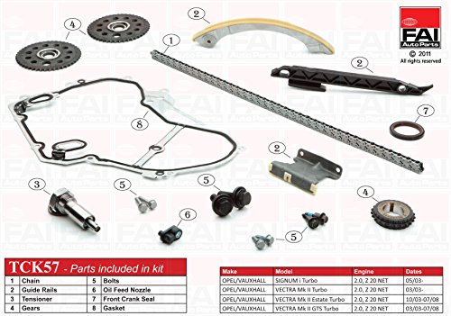 TCK57 FAI TIMING CHAIN KIT OE QUALITY | Kompatibel mit: OPEL SIGNUM CC, VECTRA C, VECTRA C Caravan, VECTRA C CC, SAAB 9-3, 9-3 Cabriolet, 9-3 Kombi, 9-3X