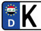 Werbetechnik Sotirios Papoutsis 2X Kennzeichen Aufkleber IRAK Nummernschild Sticker (ca.2 cm)