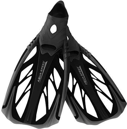 Aqua Speed INOX Unisex Flossen für bequemes Schnorcheln Tauchen Schwimmen | Taucherflossen | Schwimmflossen | Schnorchelflossen, grau/weiss, 44/45