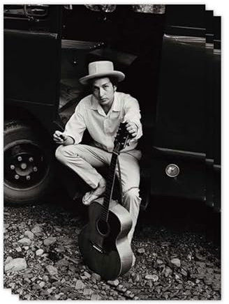 modern times -3er Set Postkarte SCHWARZ-WEISS - Motiv: BOB DYLAN, Anlass: International Fotografie, Künstler/Verlag LANDY, Elliott, Größe: A6